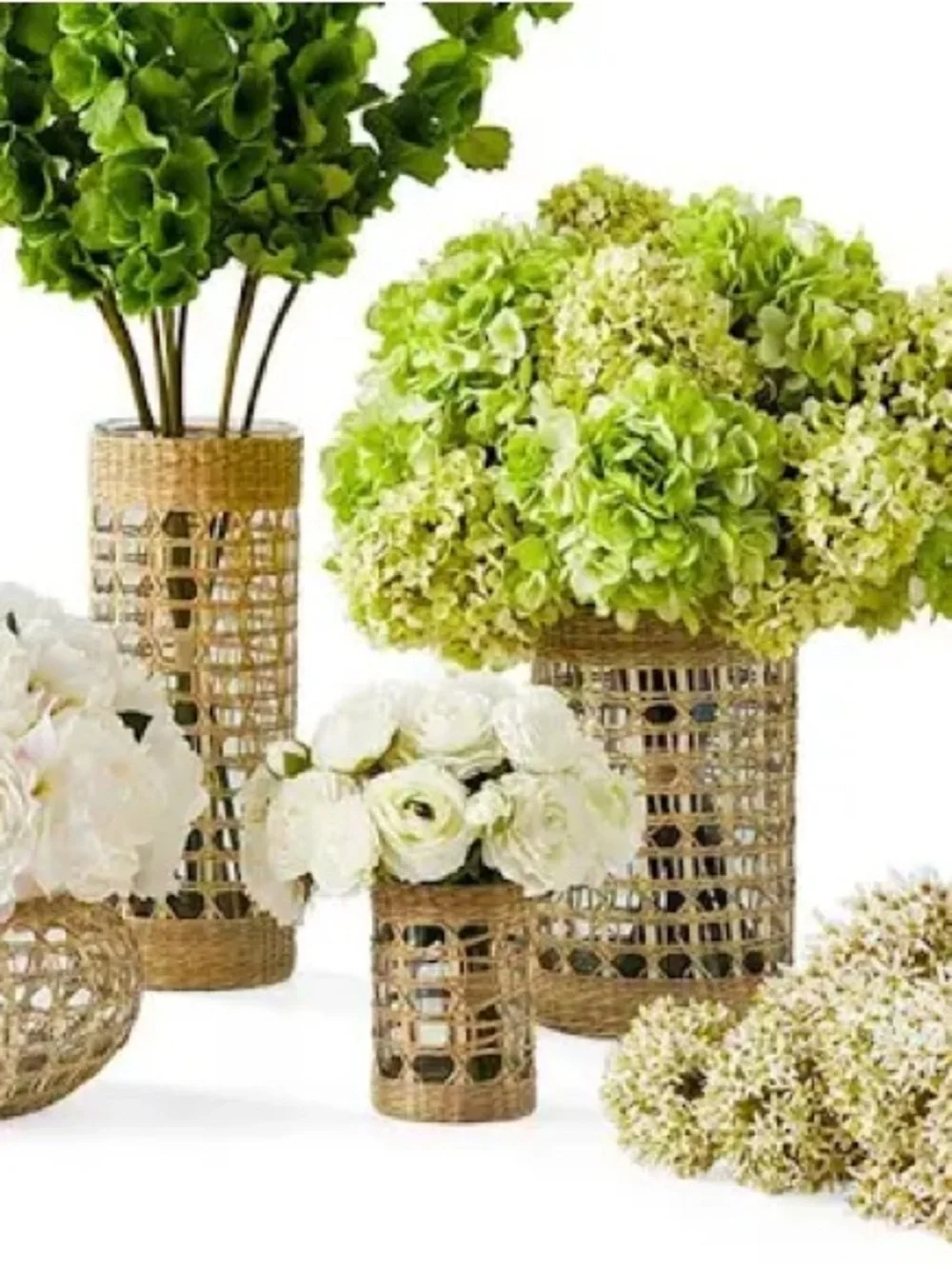 NWT! Serena & Lily x Diane James White Ranunculus Bouquet Florals Flowers
